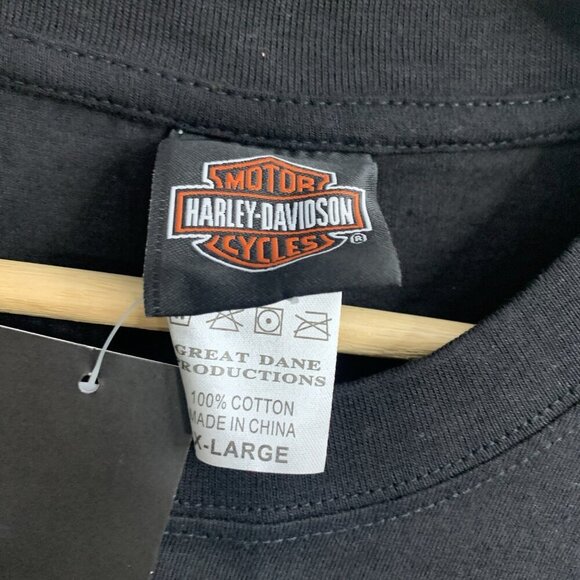 Vintage Harley Davidson Shirt Mens XL Bahamas Skull Flag Double Sided Motorcycle - Picture 7 of 8